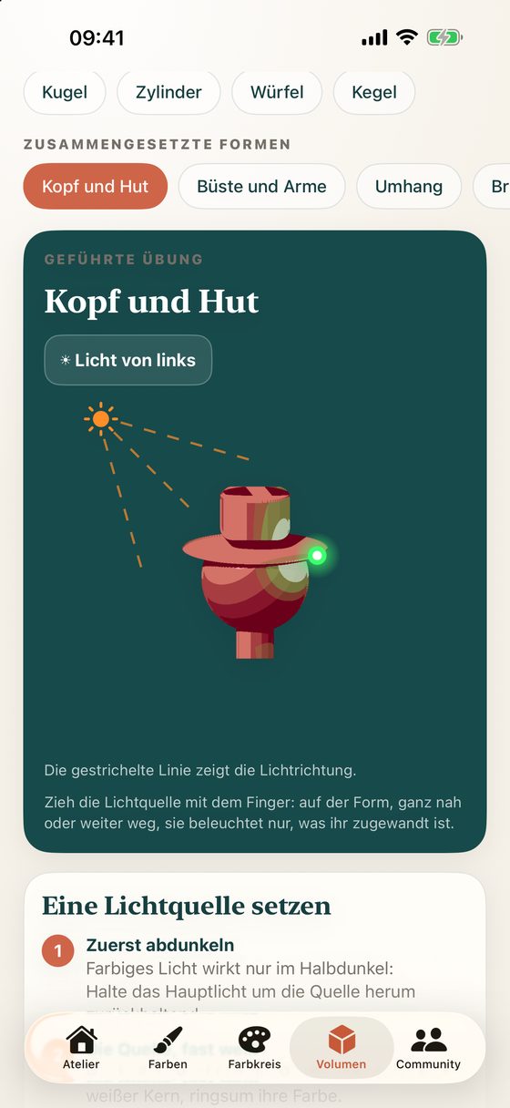 Bildschirmfoto: Licht verstehen